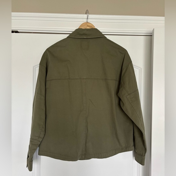 NWT Utility Army Coat, Kohl's Drew Green Cargo, Spring Jacket, Cotton, Olive, S - Picture 3 of 15